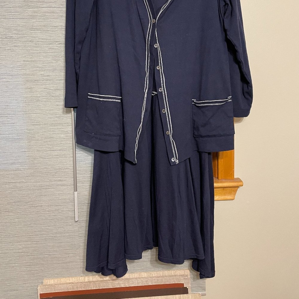 Three Dots Cotton Dress and Cardigan Plus Size - Picture 4 of 7